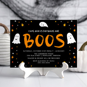 Invitación Fiesta de Halloween Fantasmas Flotantes, Travesura