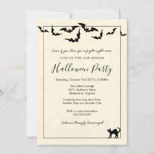 Invitación Fiesta de Halloween, Fiesta de disfraces, simple H