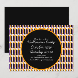 Invitación Fiesta de Halloween Formas geométricas Líneas