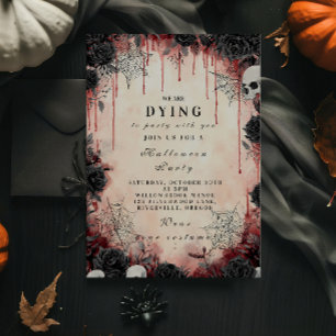 Invitación Fiesta de Halloween Gótica Romántica Oscura