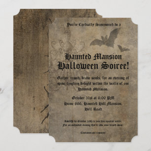 Invitación Fiesta de Halloween Gótica Vintage