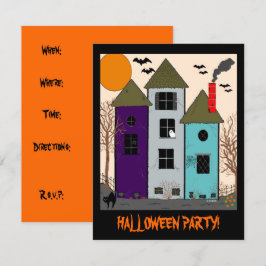 Invitación Fiesta de Halloween Haunted House