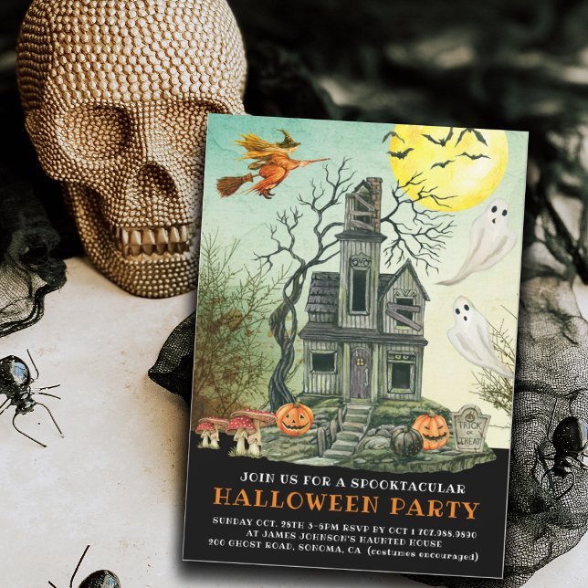 Invitación Fiesta de Halloween Haunted House (Subido por el creador)