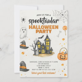 Invitación Fiesta de Halloween invita a la celebración de tru