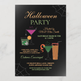 Invitación Fiesta de Halloween invitado de cóctel a casa Spoo