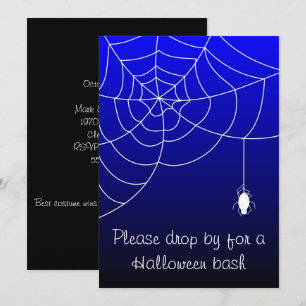 Invitación Fiesta de Halloween La Red Azul de Terror