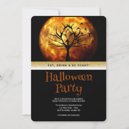 Invitación Fiesta de Halloween Luna Gótica