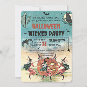 Invitación Fiesta de Halloween Malvada