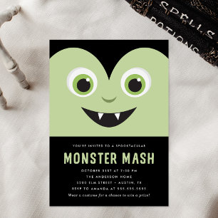 Invitación Fiesta de Halloween Mash de Monstruos Vampiros Lin