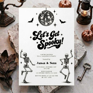 Invitación Fiesta de Halloween Moderna y Espeluznante de Disc