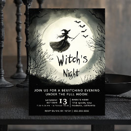 Invitación Fiesta de Halloween, noche de brujas, noche de Chi
