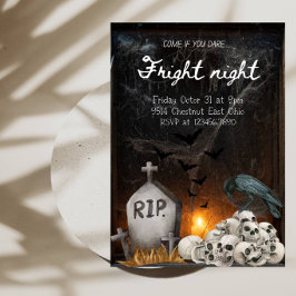Invitación Fiesta de Halloween Noche de Terror - Casa Embruja
