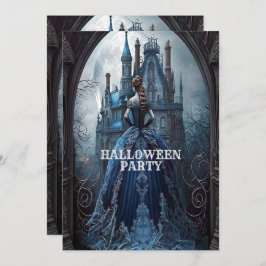 Invitación Fiesta de Halloween obsesionada con el miedo de la