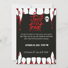 Invitación fiesta de halloween oscuro