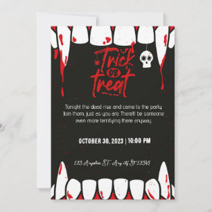 Invitación fiesta de halloween oscuro