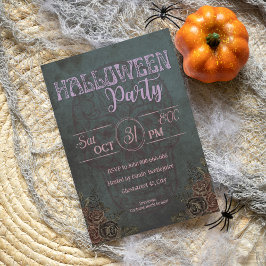 Invitación Fiesta de halloween para adultos adultos rosa oscu