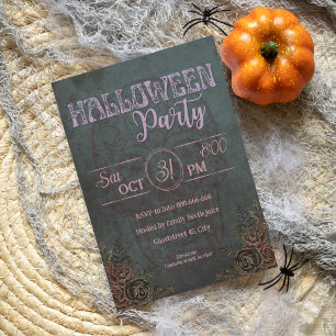 Invitación Fiesta de halloween para adultos adultos rosa oscu