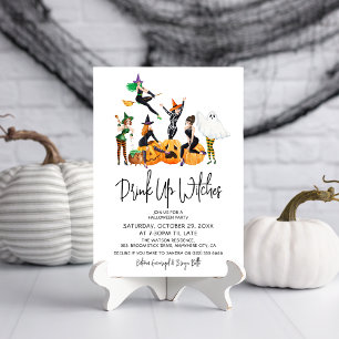 Invitación Fiesta de Halloween para adultos 'Beban hasta las
