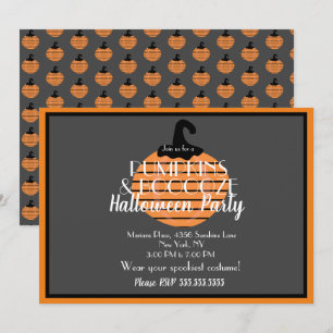 Invitación Fiesta de Halloween para adultos, calabaza naranja