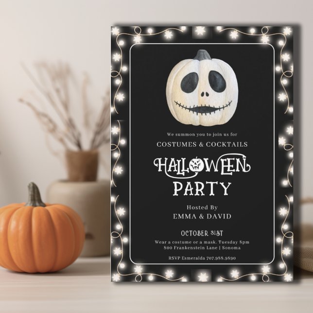 Invitación Fiesta de Halloween para adultos Cara de calabaza  (Subido por el creador)