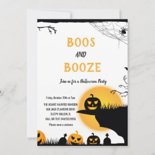 Invitación Fiesta de Halloween para adultos con burlas y lico
