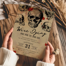 Fiesta de Halloween para adultos con calavera vint