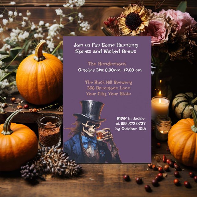 Invitación Fiesta de Halloween para Adultos de Brews y Boos (Subido por el creador)