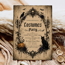Invitación Fiesta de Halloween para adultos disfraces