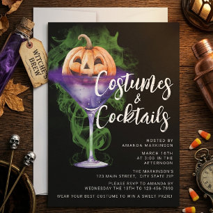 Invitación Fiesta de Halloween para Adultos: Disfraces y Cóct