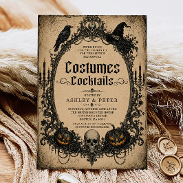 Invitación Fiesta de Halloween para adultos: disfraces y cóct