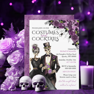 Invitación Fiesta de Halloween para Adultos: Disfraces y Cóct