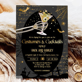 Invitación Fiesta de Halloween para adultos: disfraces y cóct