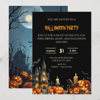Invitación Fiesta de Halloween para adultos espeluznantes