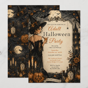 Invitación Fiesta de Halloween para Adultos Góticos