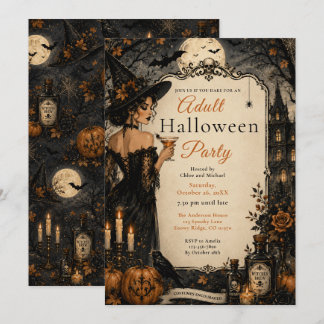 Invitación Fiesta de Halloween para Adultos Góticos