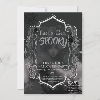 Invitación Fiesta de Halloween para adultos góticos vintage