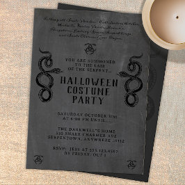 Invitación Fiesta de Halloween para Adultos Serpientes Temero