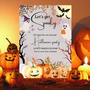 Invitación Fiesta de Halloween para la familia de oficina de 