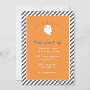 Invitación Fiesta de Halloween para los niños fantasmas de la