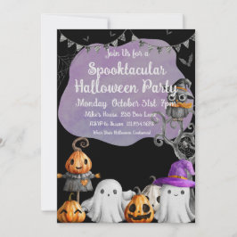 Invitación Fiesta de Halloween para los pequeños fantasmas
