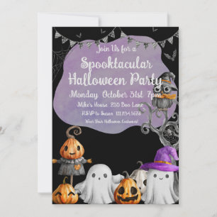 Invitación Fiesta de Halloween para los pequeños fantasmas