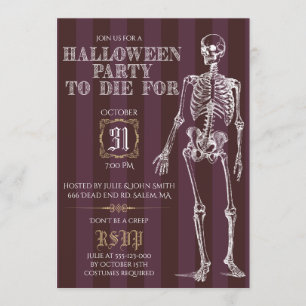 Invitación Fiesta De Halloween Para Morir