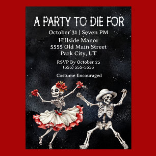 Invitación Fiesta de Halloween para Morir