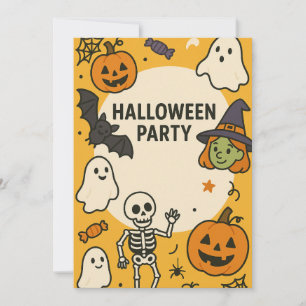 Invitación Fiesta de Halloween para niños divertidos