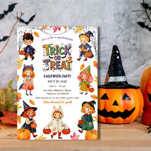 Invitación Fiesta de Halloween para Niños Dulce o Truco Disfr
