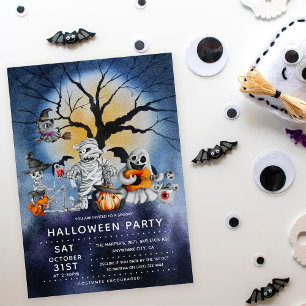 Invitación Fiesta de Halloween para Niños Espeluznante