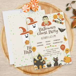 Invitación Fiesta de Halloween para niños: Murciélago de cala