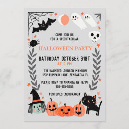 Invitación Fiesta de Halloween para niños pequeños