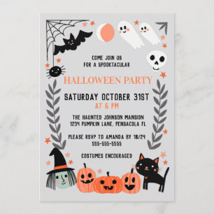 Invitación Fiesta de Halloween para niños pequeños