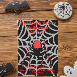 Invitación Fiesta de Halloween para Niños Venom